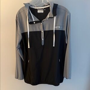 Columbia Gray and Black Hooded Sweatshirt